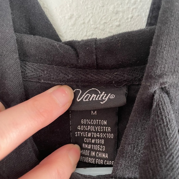 Vanity Black Utility Jacket with Hood - Picture 3 of 5